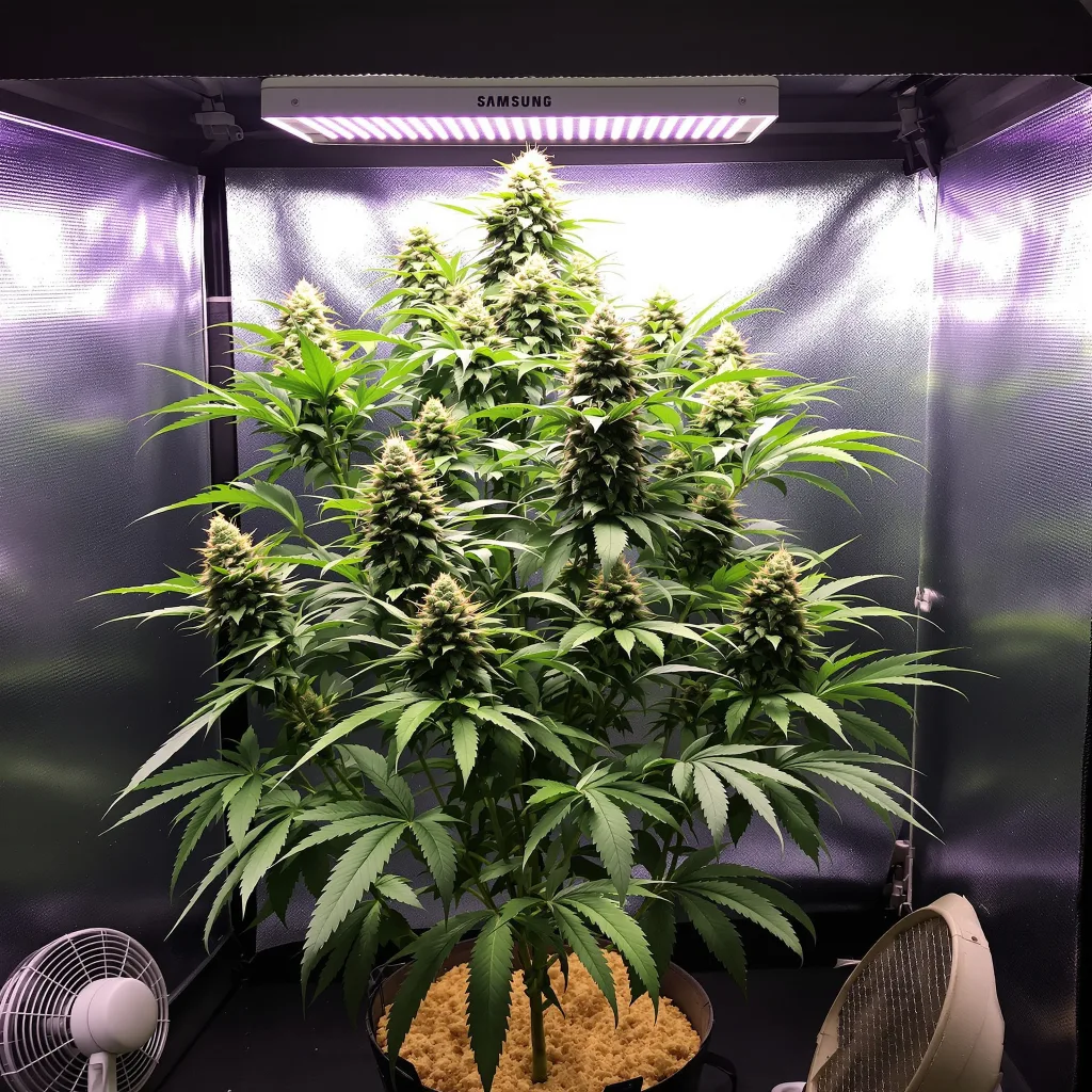 Planta de cannabis Dr. Who en fase de floración — 60-100 cm autofloración