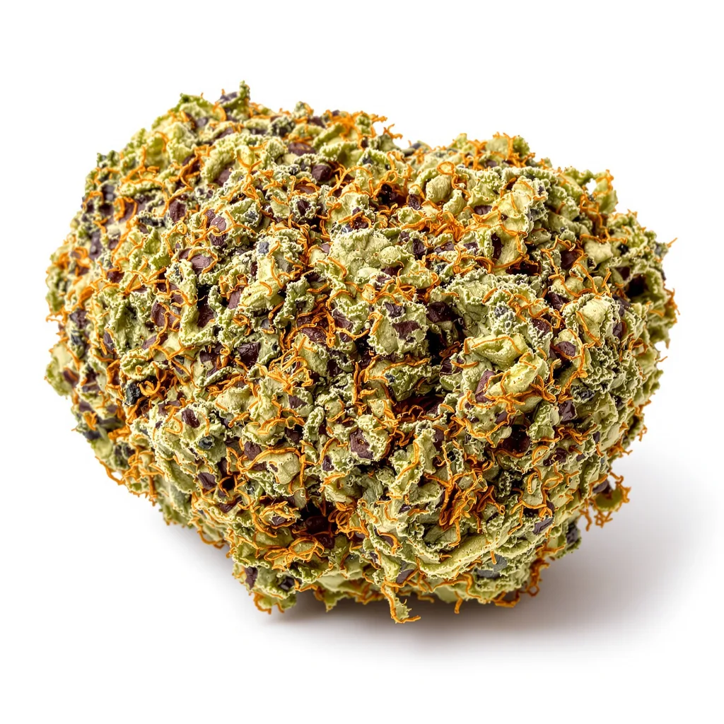 Dream Berry 78% indica / 22% sativa — flor con tricomas visibles
