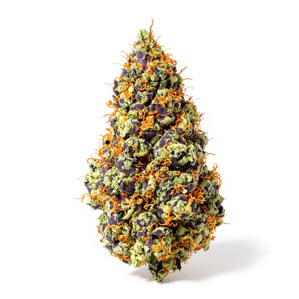 Dream Berry 78% indica / 22% sativa — flor con tricomas visibles
