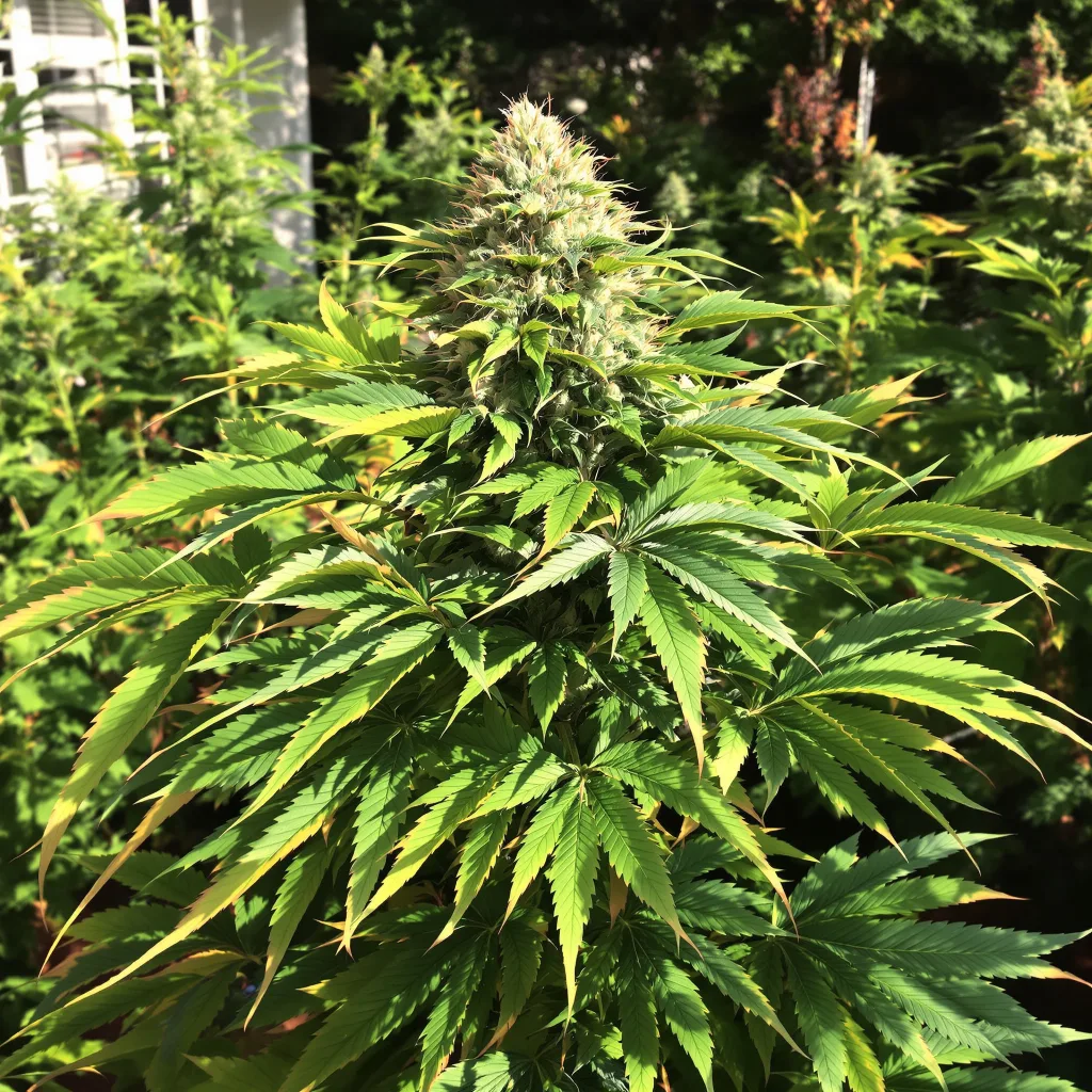 Dream Queen 76% indica / 24% sativa — flor con tricomas visibles