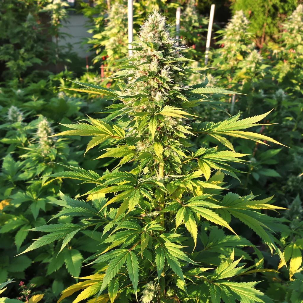 Dream Queen 76% indica / 24% sativa — flor con tricomas visibles