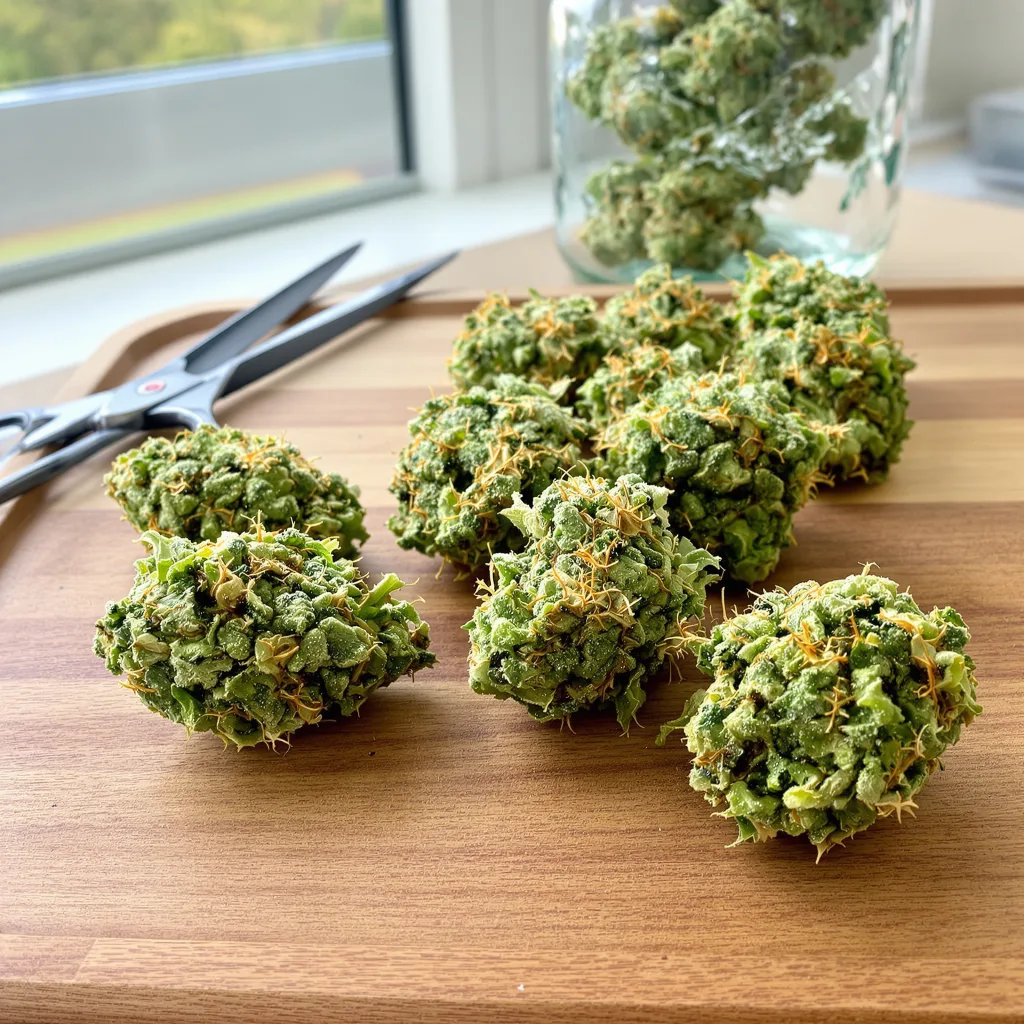 Durban Poison 50% indica / 90% sativa — flor con tricomas visibles