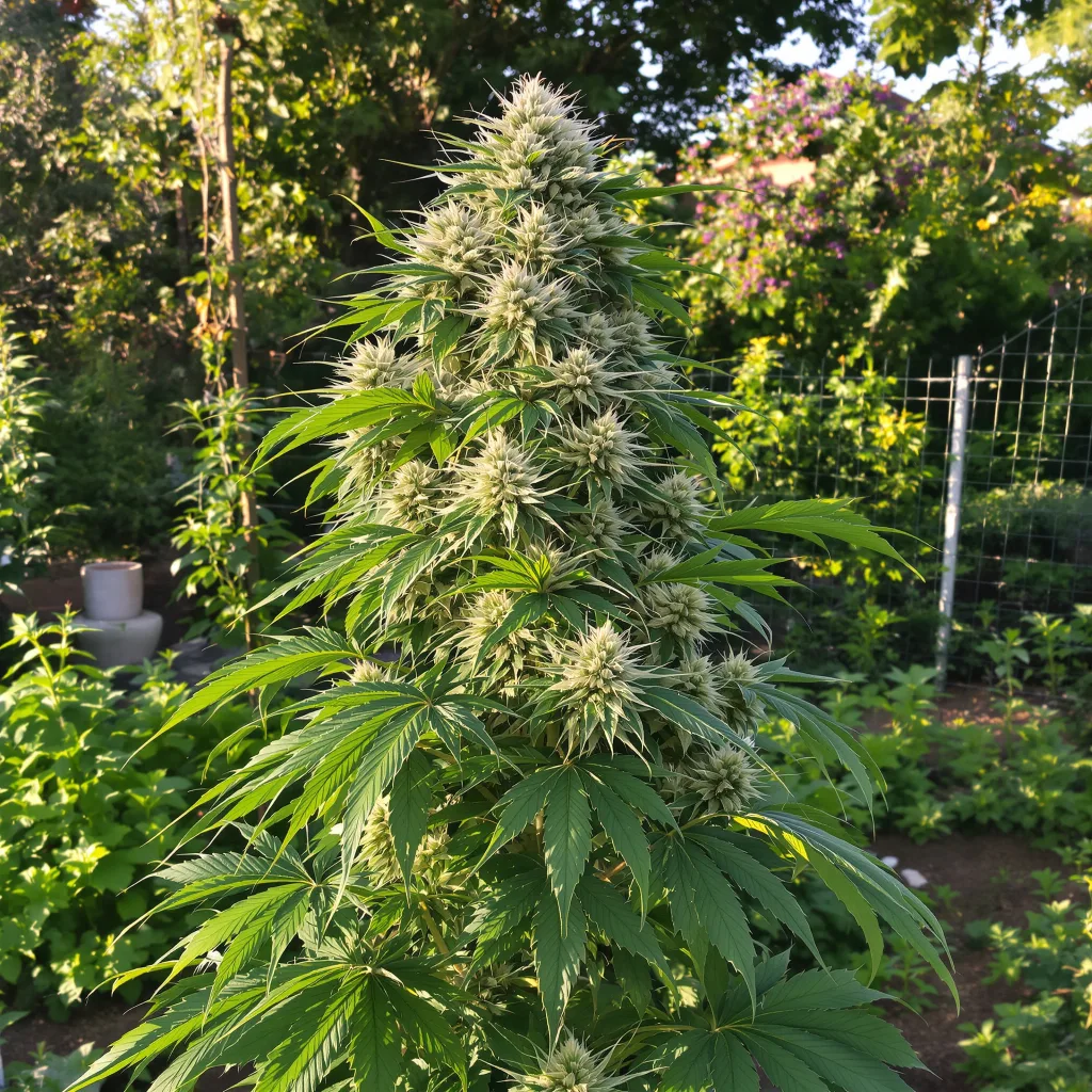 Durban Poison 50% indica / 90% sativa — flor con tricomas visibles
