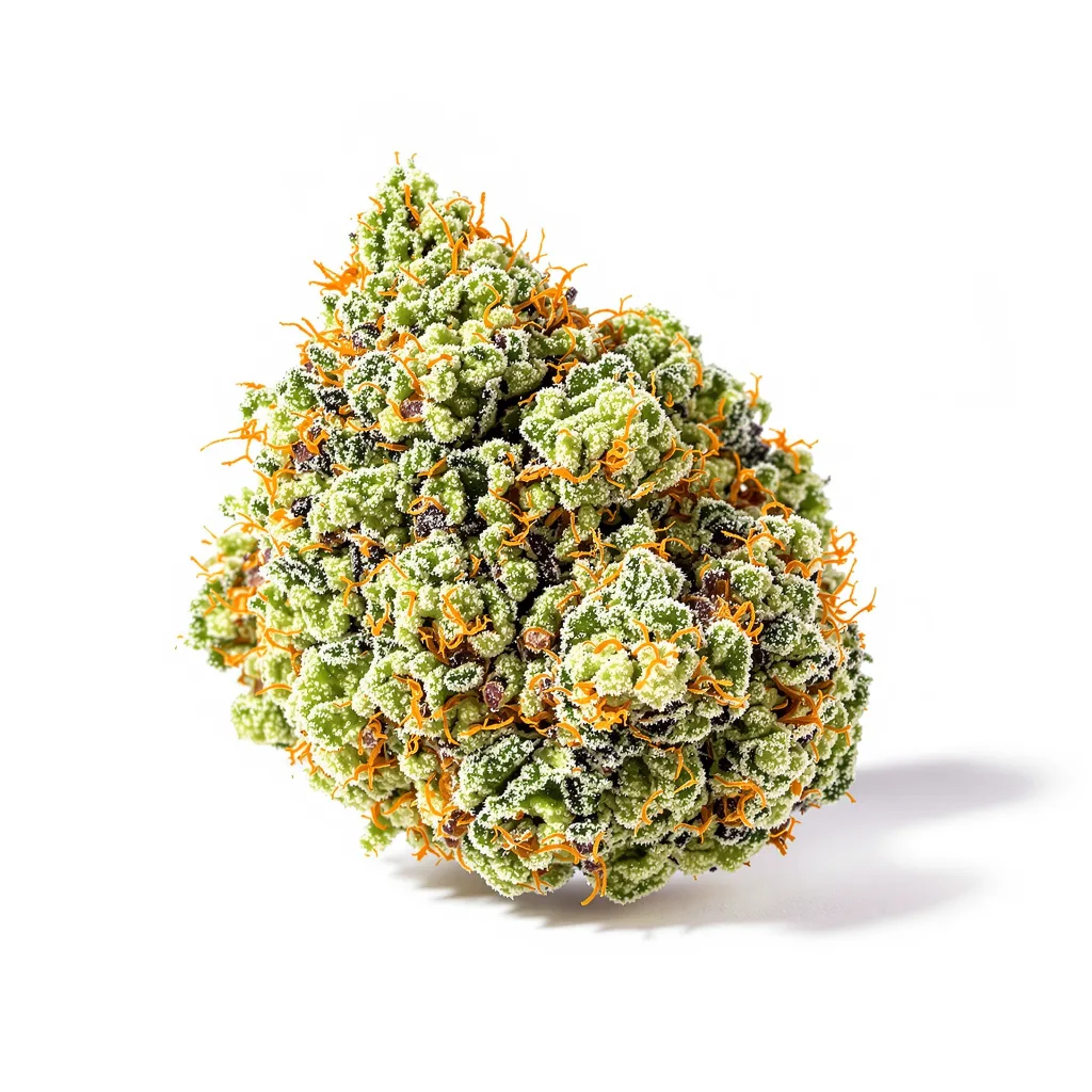 Dutchberry 40% indica / 60% sativa — flor con tricomas visibles