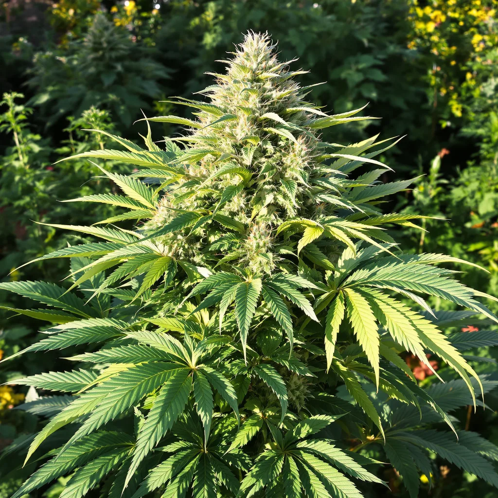 Dynamite 85% indica / 15% sativa — flor con tricomas visibles