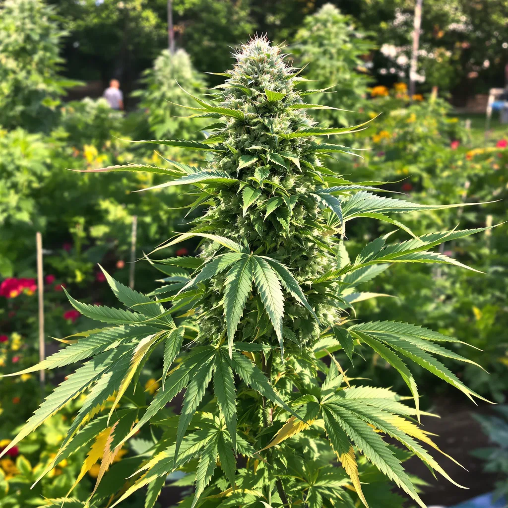 Early Skunk 67% indica / 33% sativa — flor con tricomas visibles