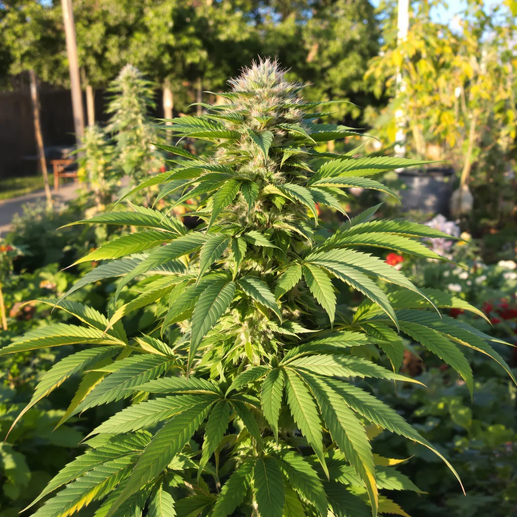 El Chapo OG 87% indica / 13% sativa — flor con tricomas visibles