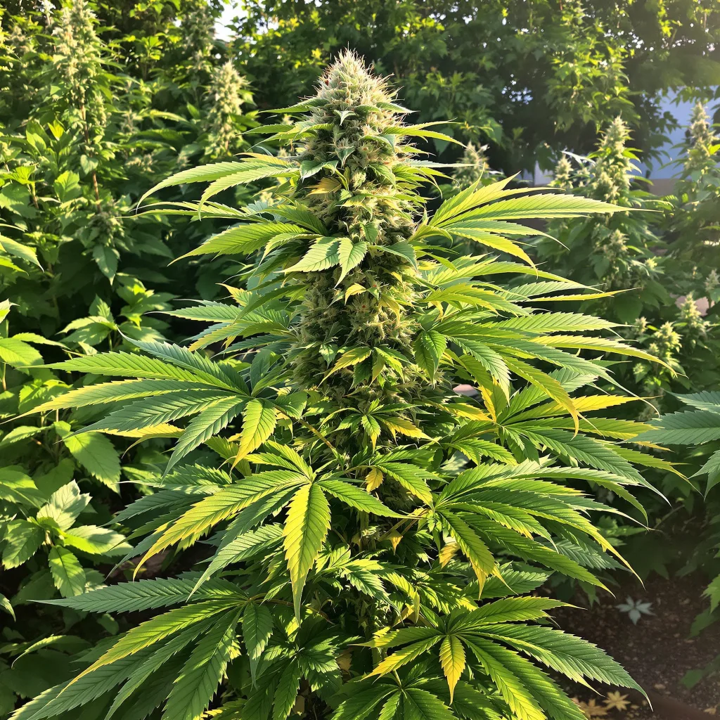 El Chapo OG 87% indica / 13% sativa — flor con tricomas visibles
