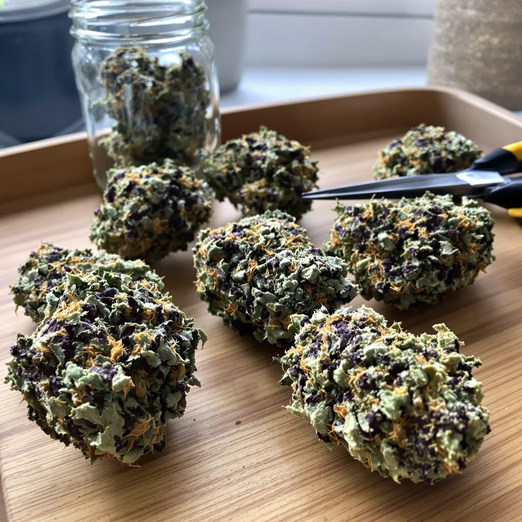 Endless Sky 88% indica / 12% sativa — flor con tricomas visibles