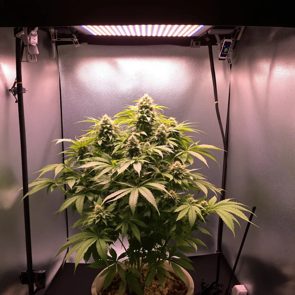 Planta de cannabis Enemy of the State en fase de floración — 90-130 cm feminizada