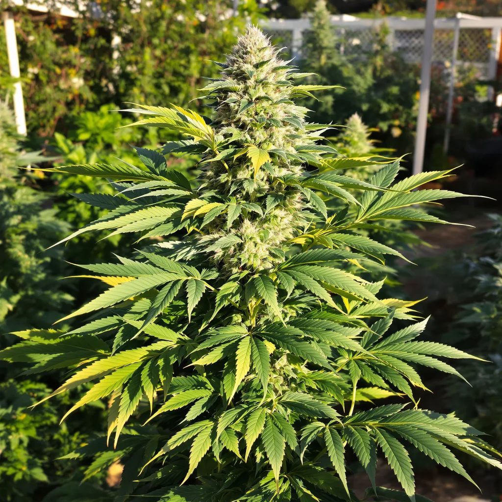 Enemy of the State 85% indica / 15% sativa — flor con tricomas visibles