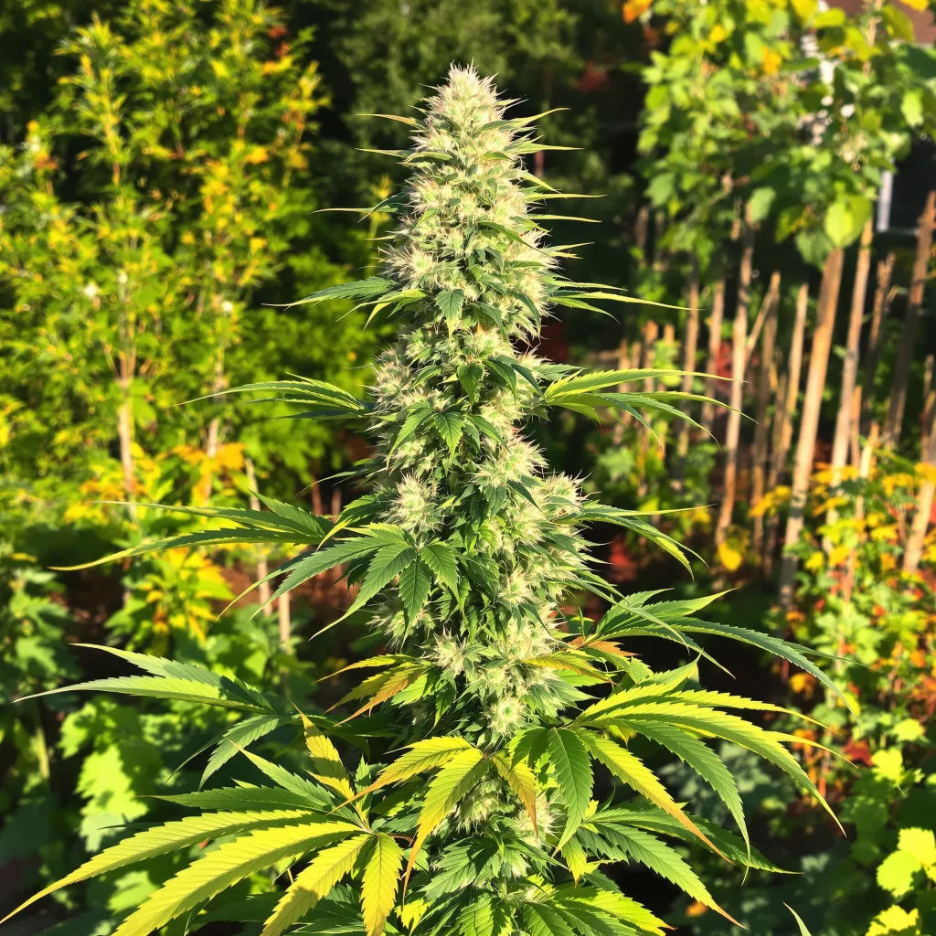 Envy 44% indica / 56% sativa — flor con tricomas visibles