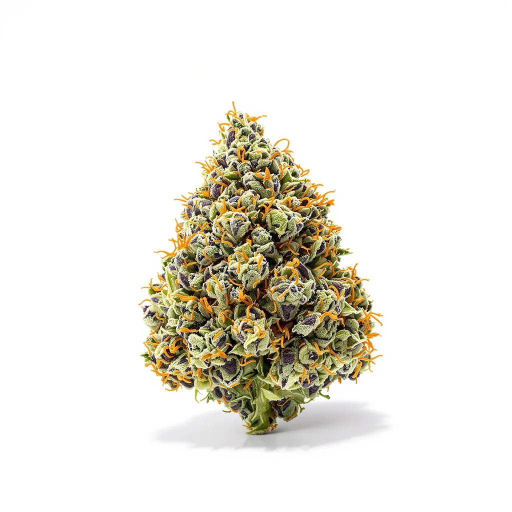 Euphoria Cookies 38% indica / 62% sativa — flor con tricomas visibles