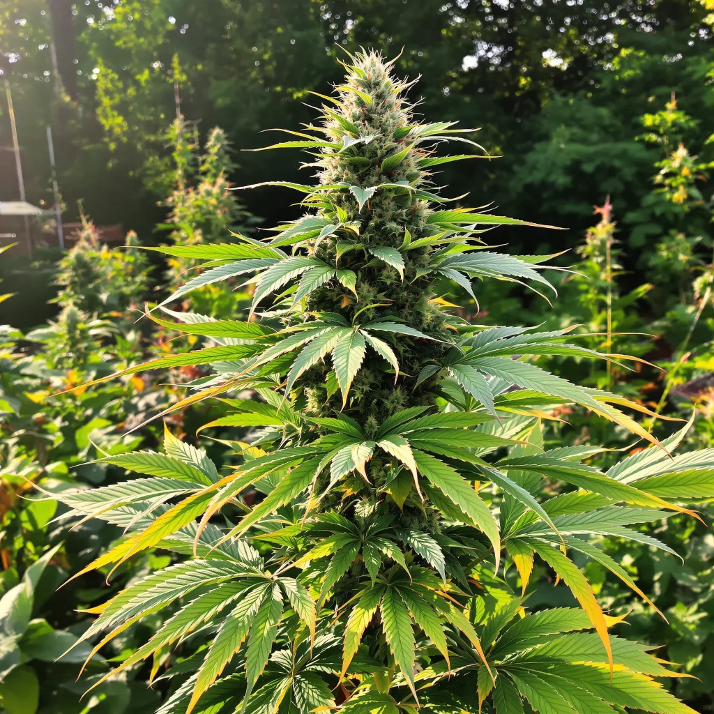 Extreme Cream 82% indica / 18% sativa — flor con tricomas visibles