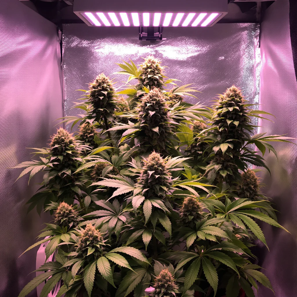 Planta de cannabis Face Off OG en fase de floración — 90-130 cm feminizada