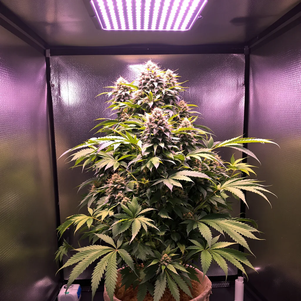 Planta de cannabis Fat Purple en fase de floración — 90-130 cm feminizada