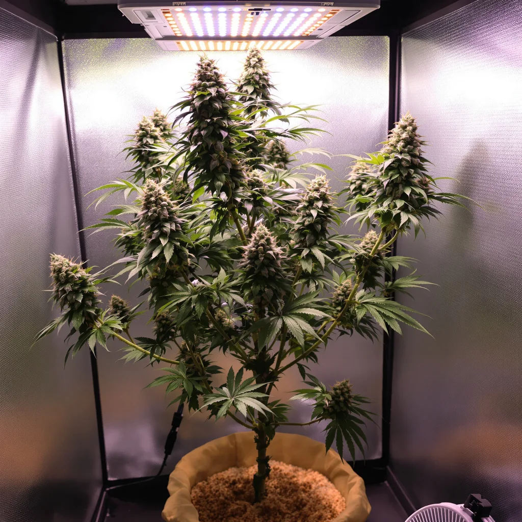 Planta de cannabis Faygo Red Pop en fase de floración — 60-100 cm autofloración