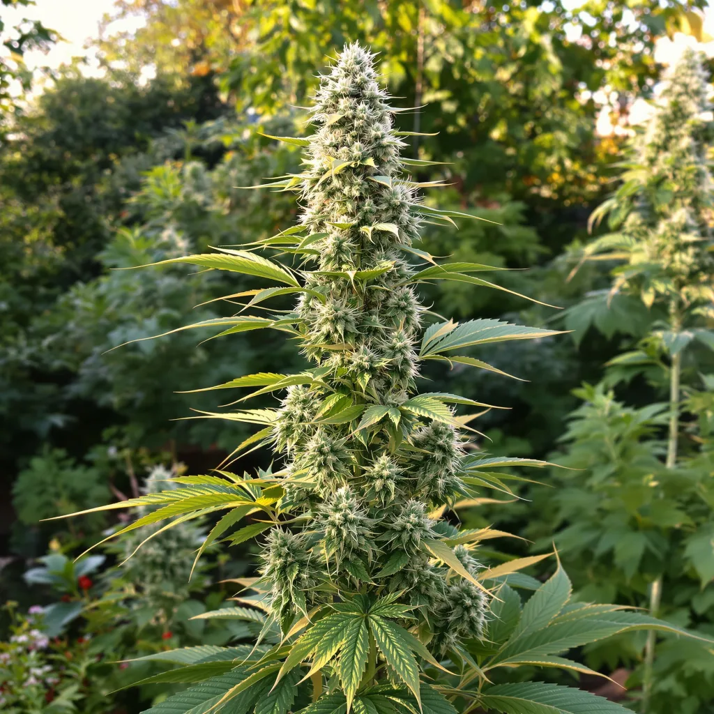 Faygo Red Pop 40% indica / 60% sativa — flor con tricomas visibles