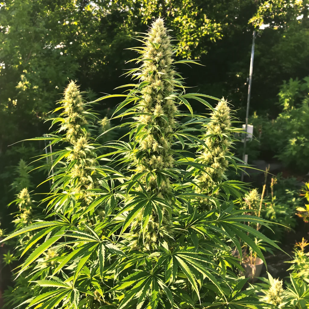 Flo 30% indica / 70% sativa — flor con tricomas visibles