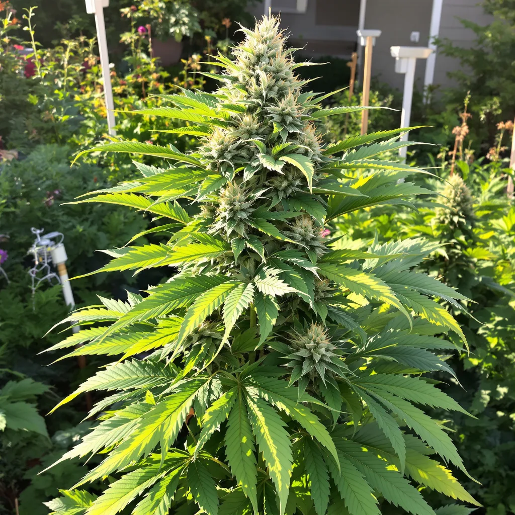 Flo OG 71% indica / 29% sativa — flor con tricomas visibles
