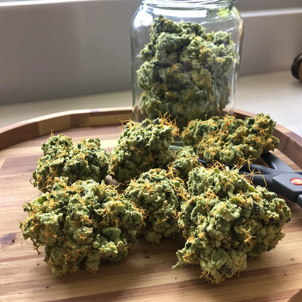 Flying Princess 18% indica / 82% sativa — flor con tricomas visibles
