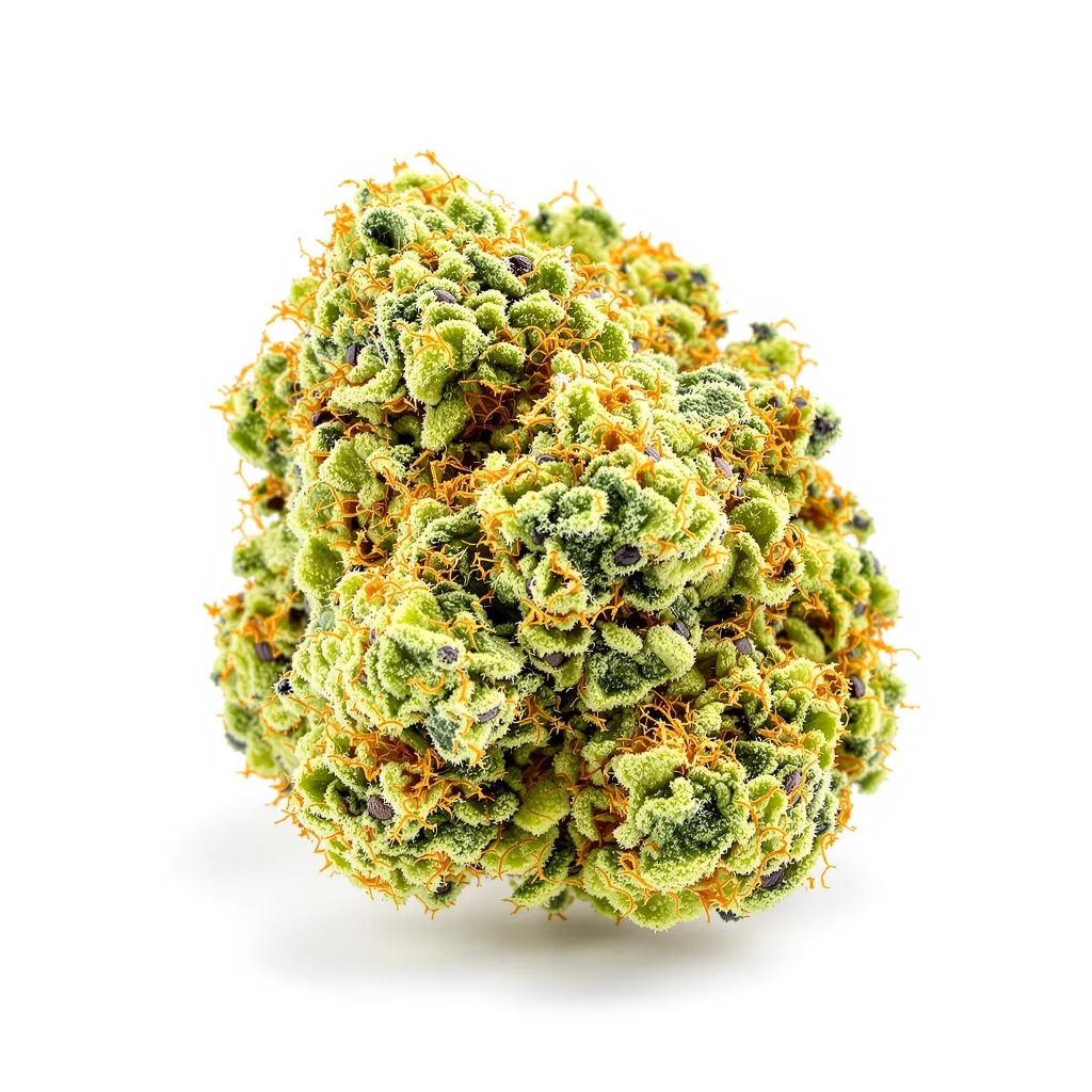 Flying Princess 18% indica / 82% sativa — flor con tricomas visibles