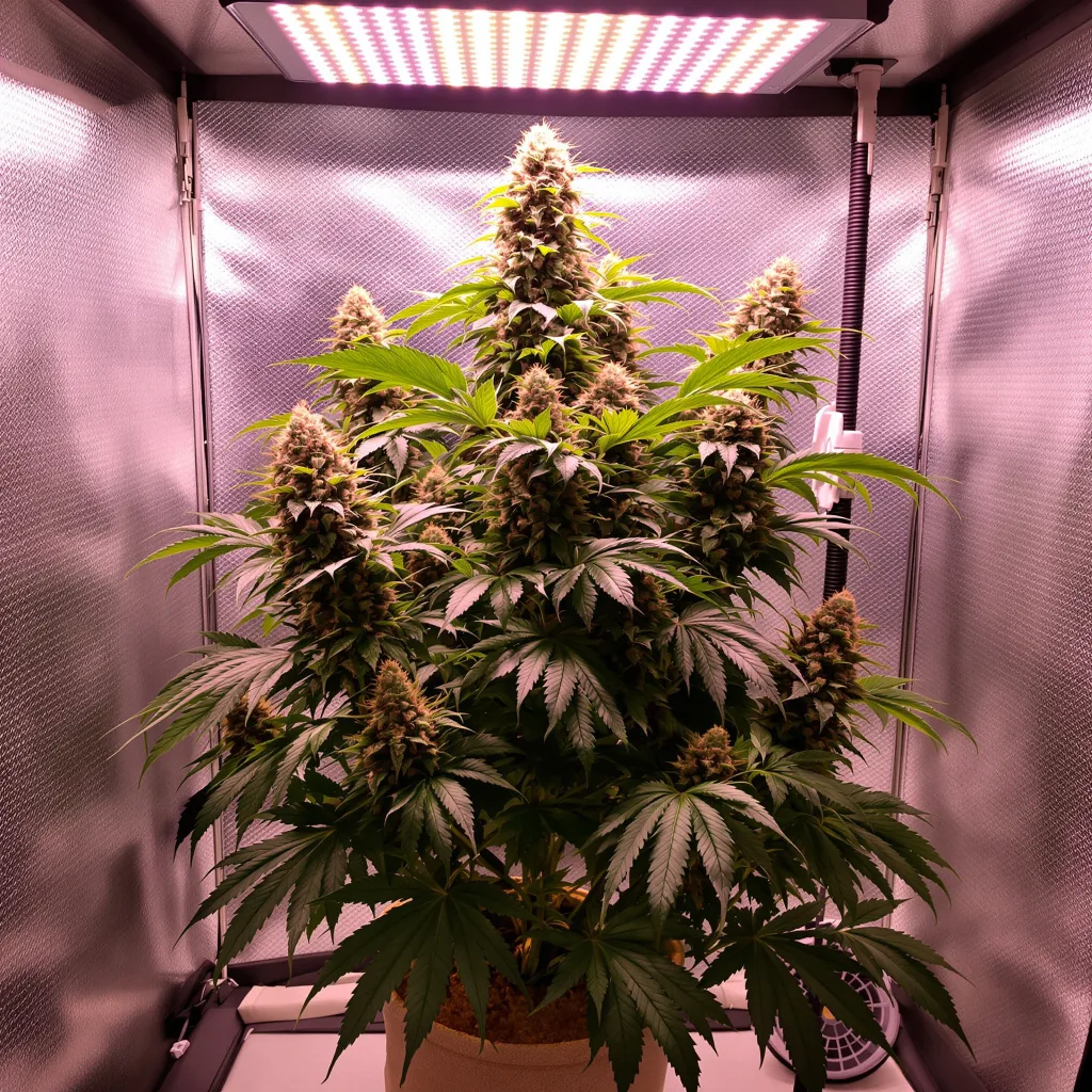 Planta de cannabis Forbidden Fruit en fase de floración — 90-130 cm feminizada