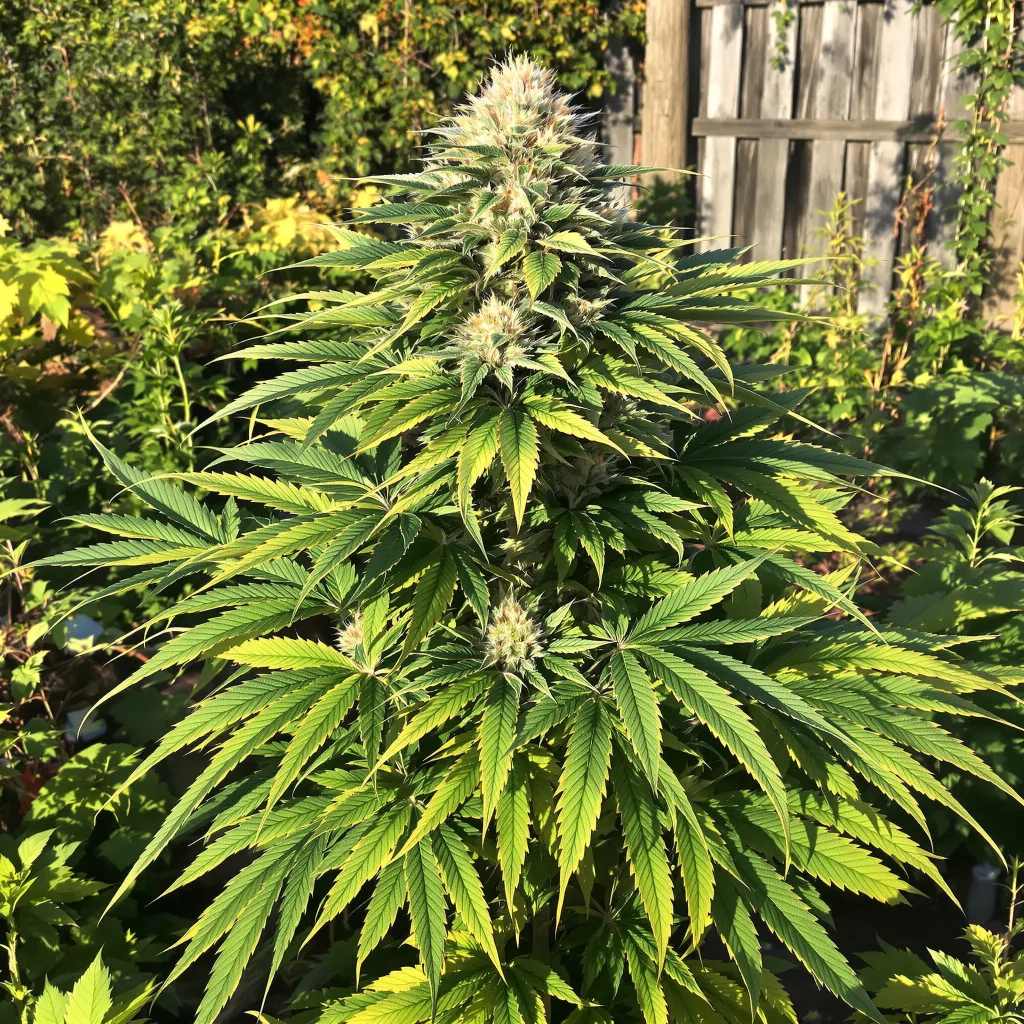 FPOG 69% indica / 31% sativa — flor con tricomas visibles