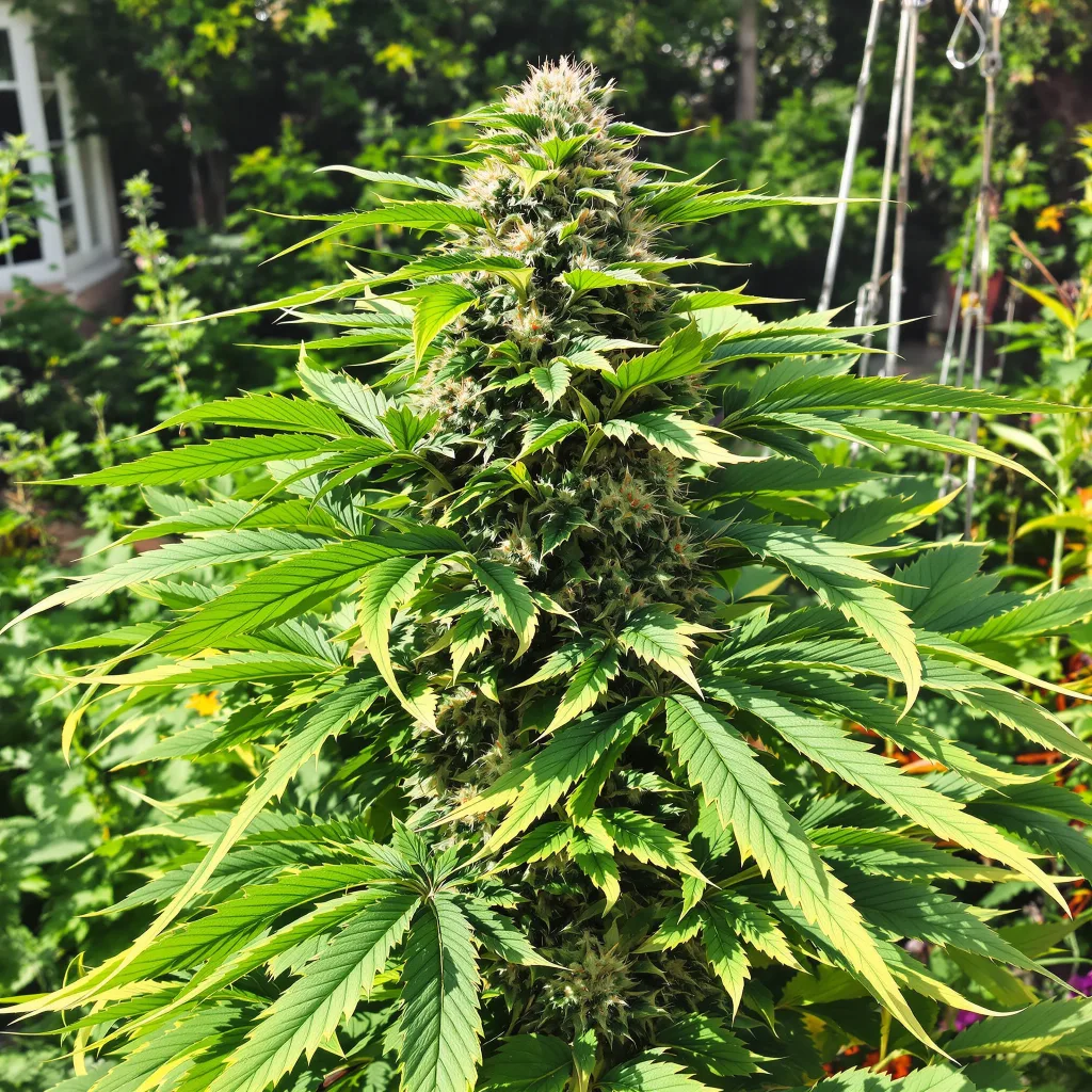 FPOG 69% indica / 31% sativa — flor con tricomas visibles
