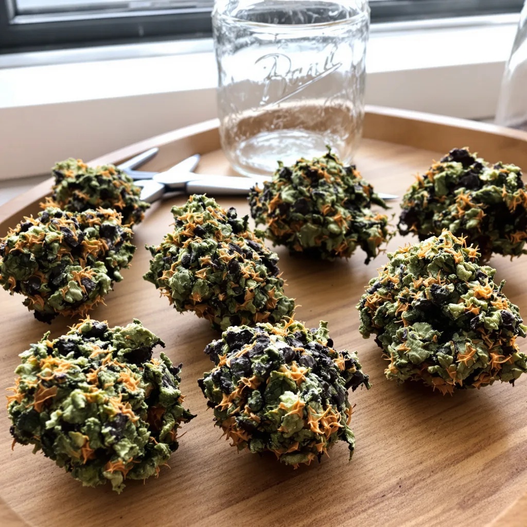 Freezeland 68% indica / 32% sativa — flor con tricomas visibles
