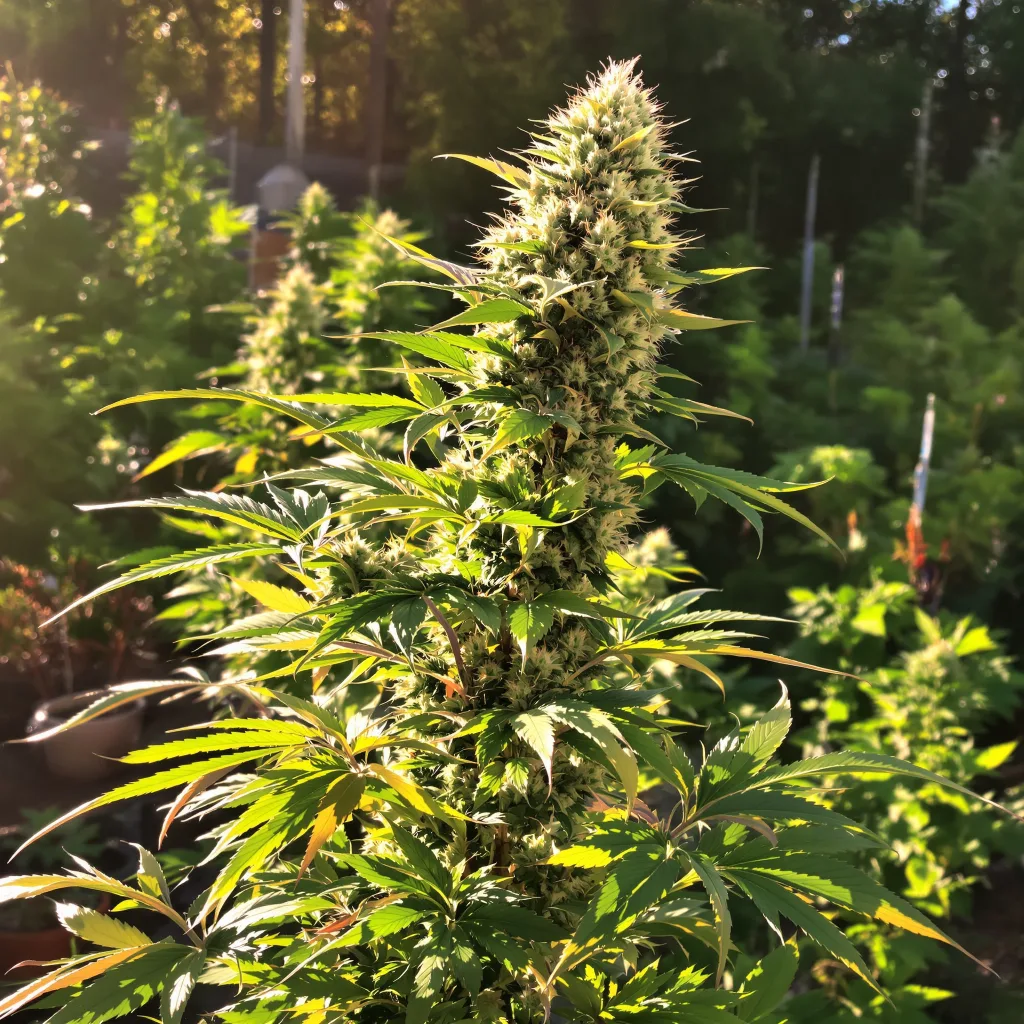 French Toast 61% indica / 39% sativa — flor con tricomas visibles