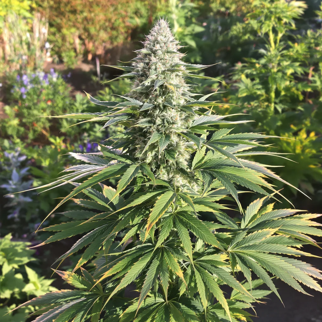 Fresh Cookies 73% indica / 27% sativa — flor con tricomas visibles
