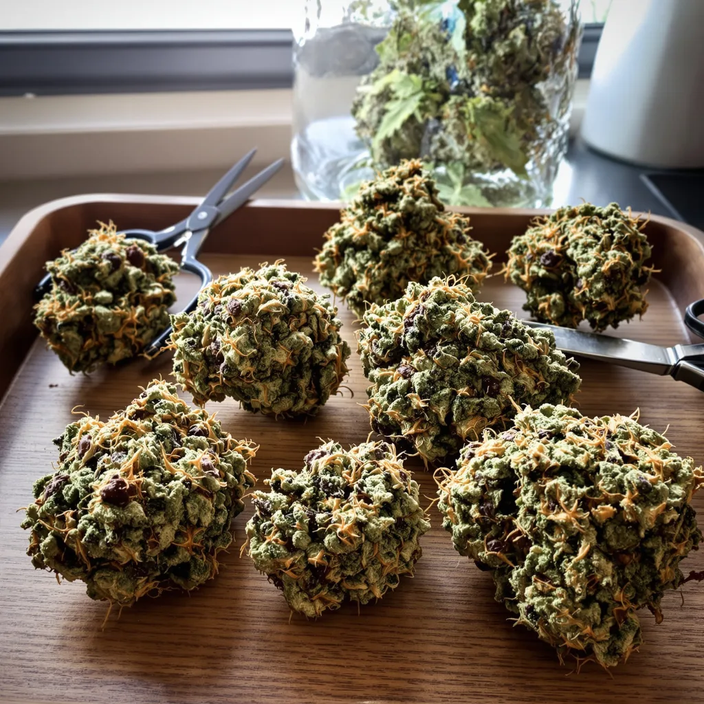 Frida 83% indica / 17% sativa — flor con tricomas visibles