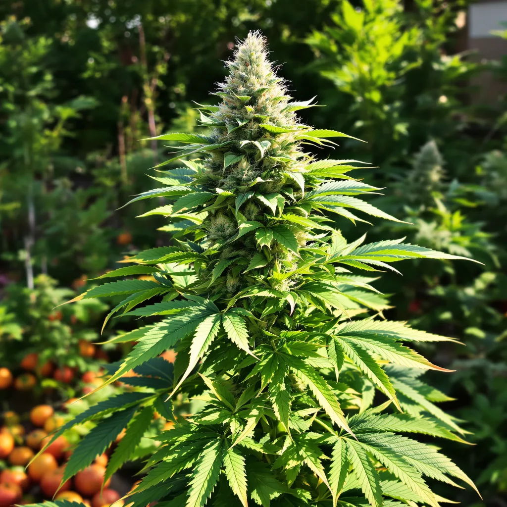 Frida 83% indica / 17% sativa — flor con tricomas visibles