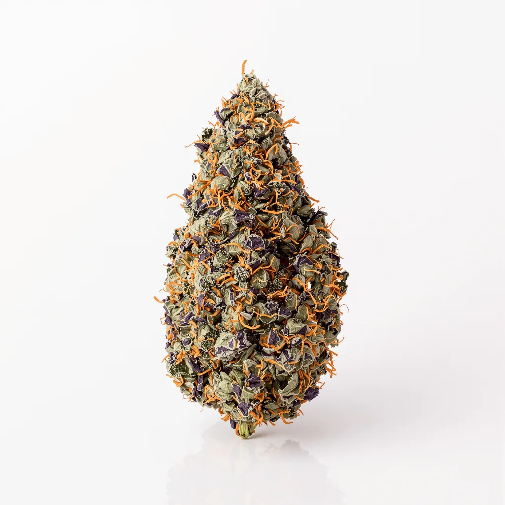 Frida 83% indica / 17% sativa — flor con tricomas visibles