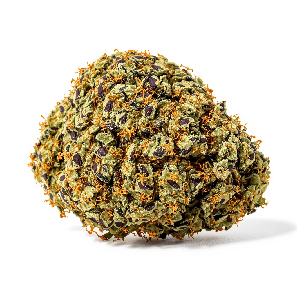 Fruit 78% indica / 22% sativa — flor con tricomas visibles