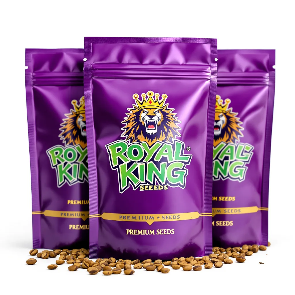 Fruity Pebbles 50% indica / 50% sativa — flor con tricomas visibles