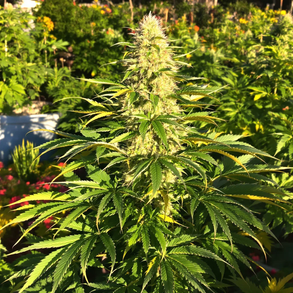 Fruity Widow 72% indica / 28% sativa — flor con tricomas visibles