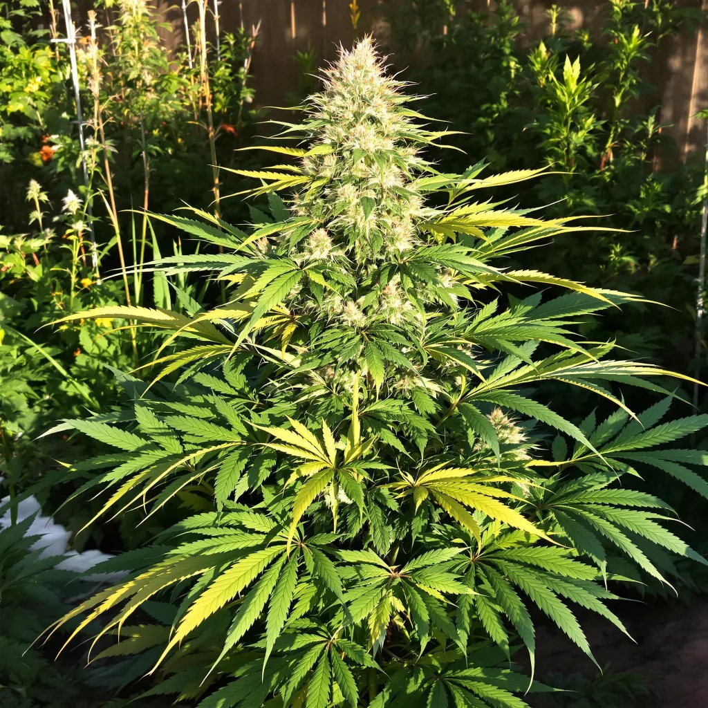 Fruity Widow 72% indica / 28% sativa — flor con tricomas visibles