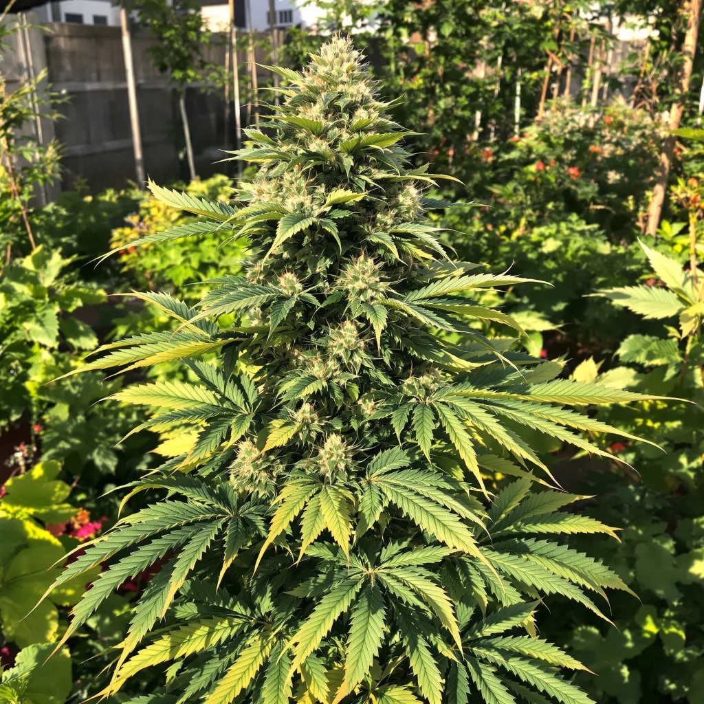 Fruitylicious 76% indica / 24% sativa — flor con tricomas visibles