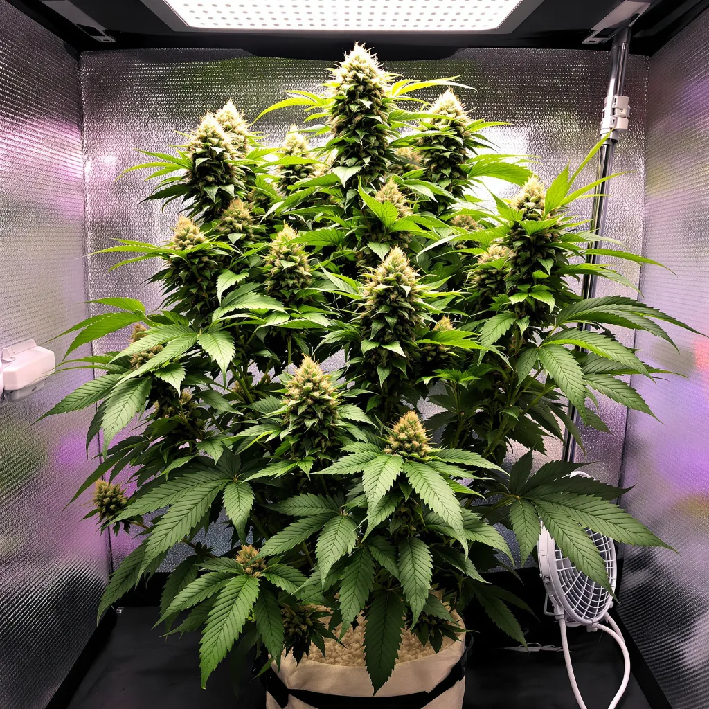 Planta de cannabis Fruitylicious en fase de floración — 90-130 cm feminizada