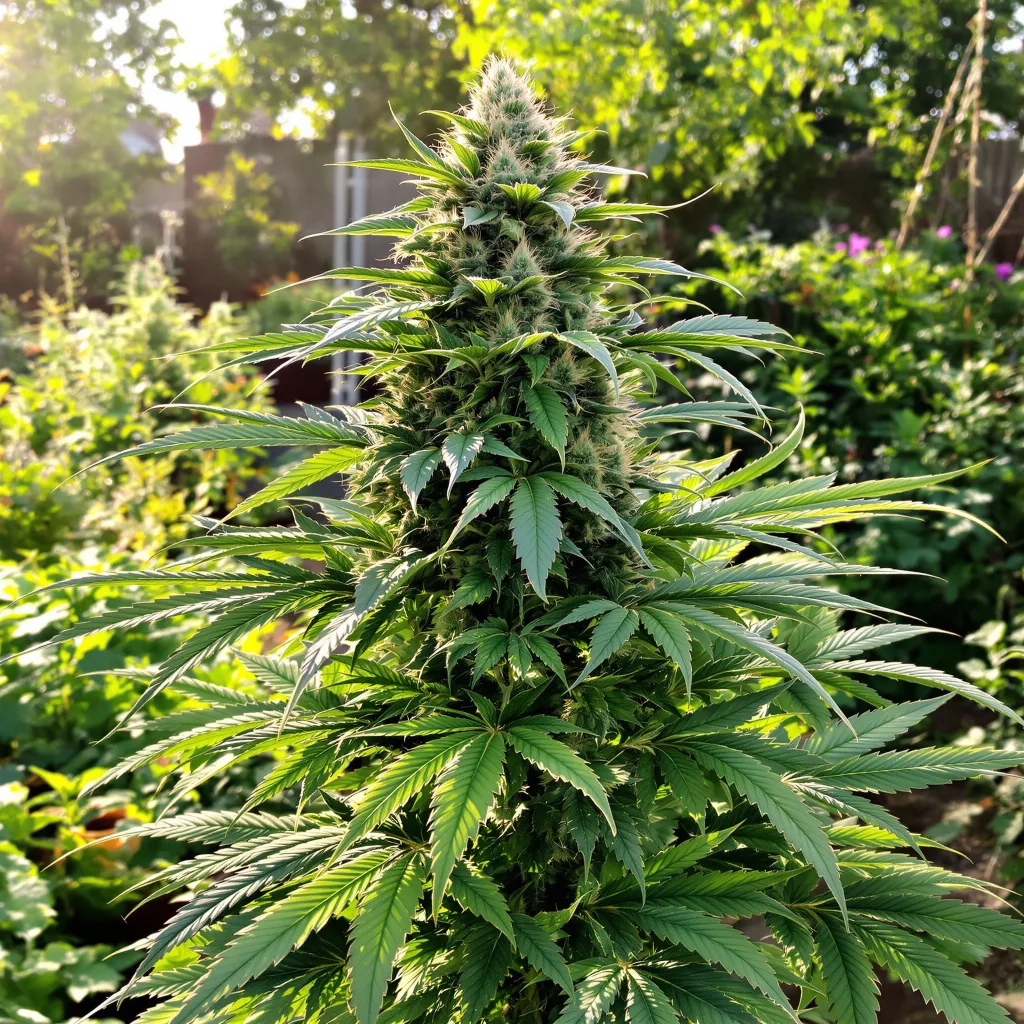 Fruitylicious 76% indica / 24% sativa — flor con tricomas visibles