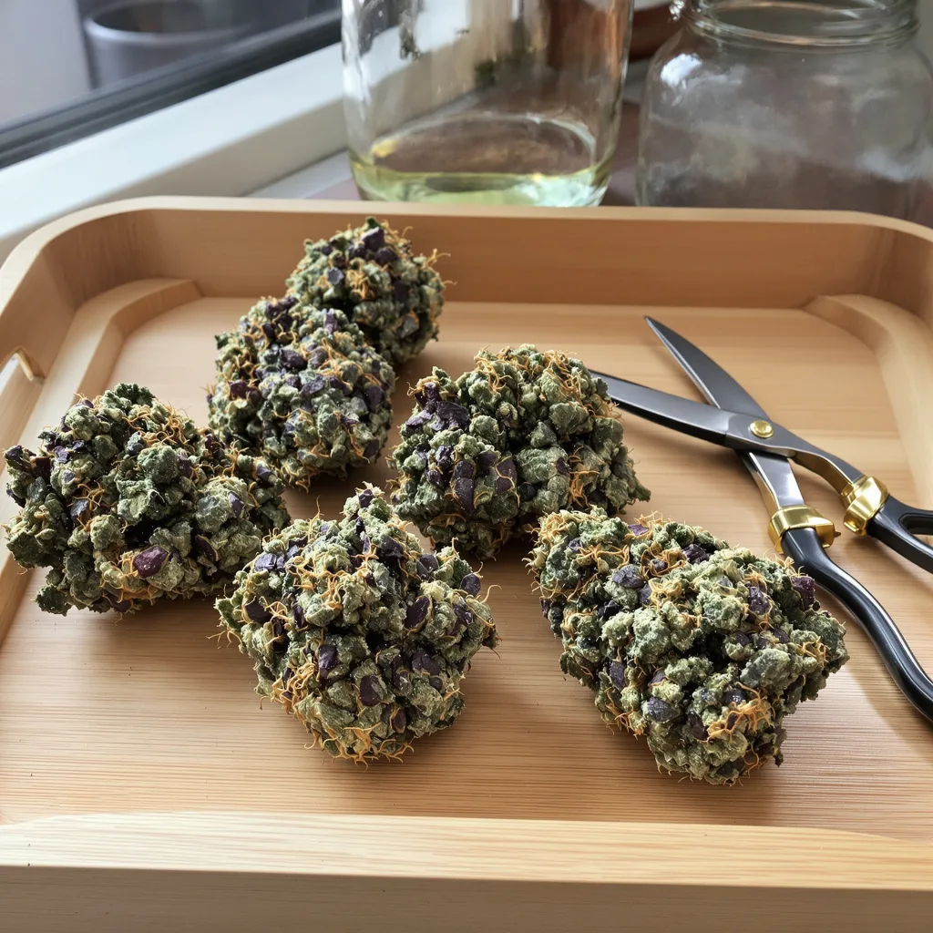 Fucking Incredible 66% indica / 34% sativa — flor con tricomas visibles