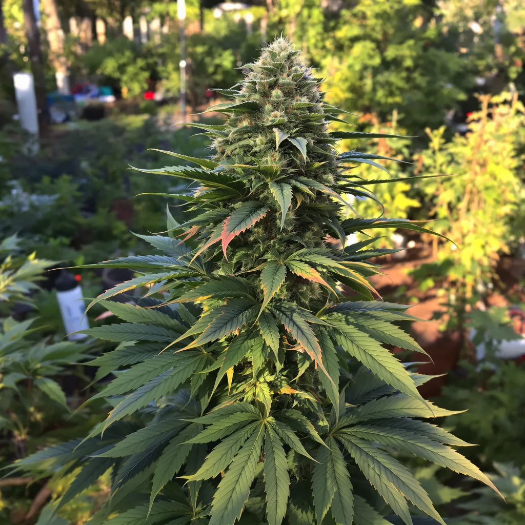 Fucking Incredible 66% indica / 34% sativa — flor con tricomas visibles