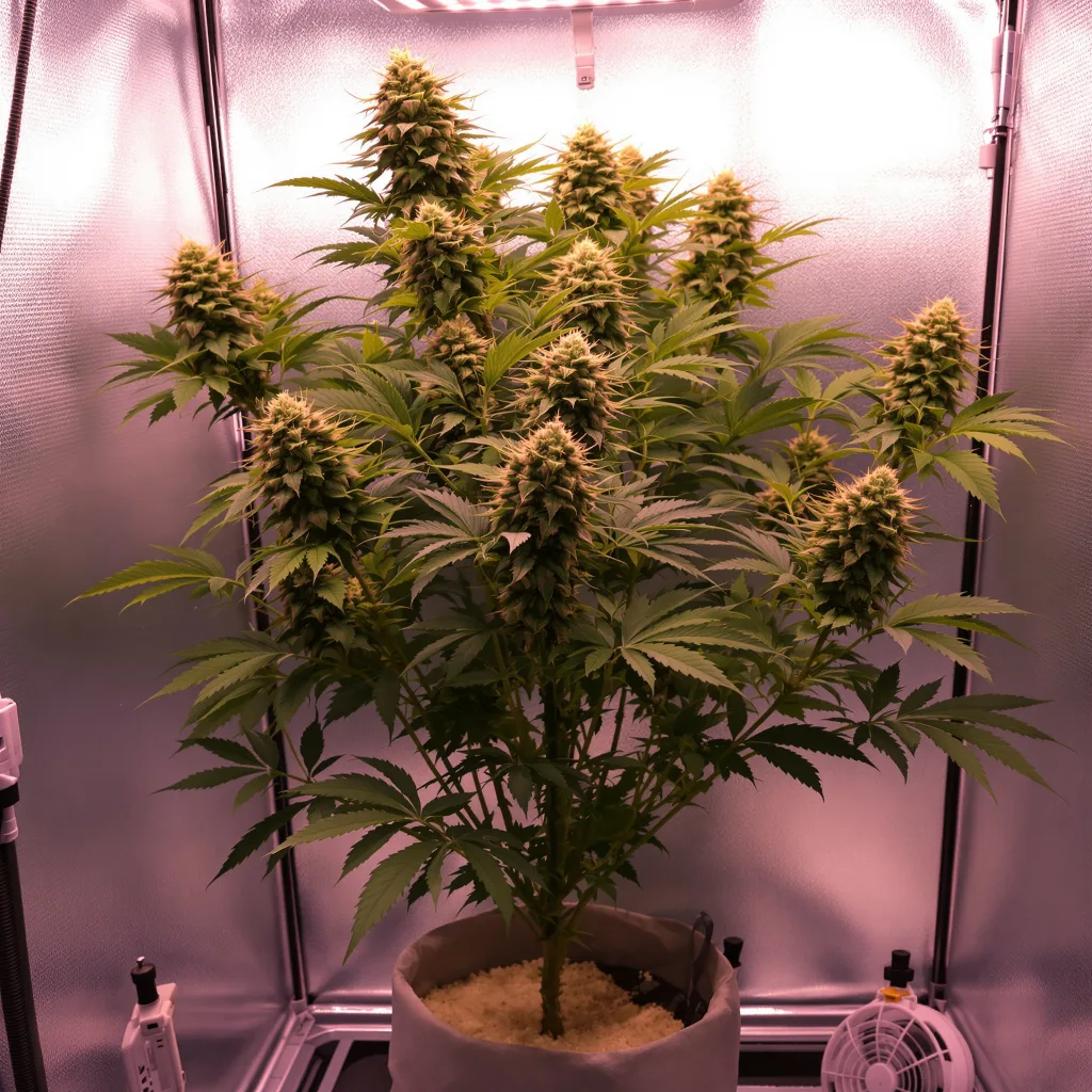 Planta de cannabis Funky Monkey en fase de floración — 120-180 cm feminizada