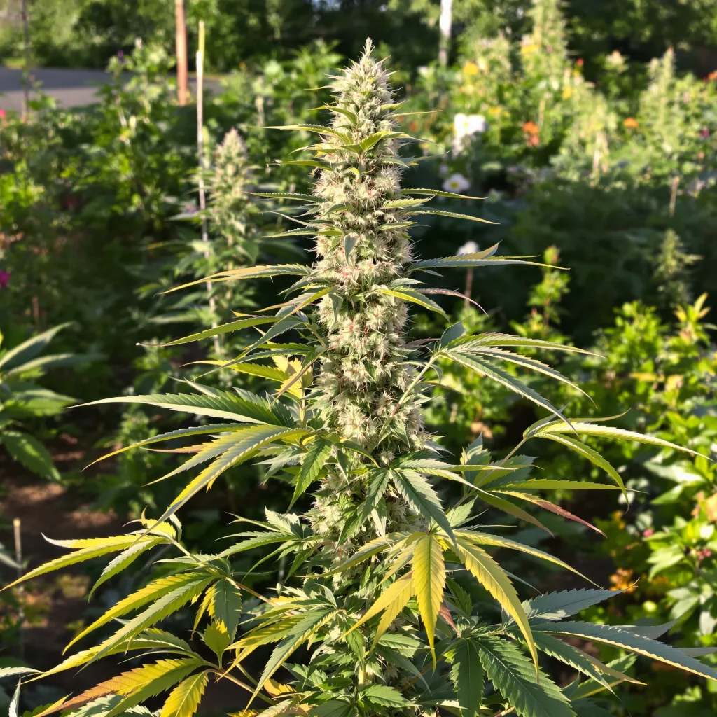 Funky Monkey 58% indica / 42% sativa — flor con tricomas visibles
