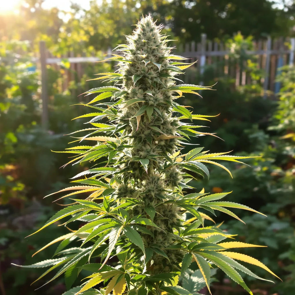 Future 45% indica / 55% sativa — flor con tricomas visibles
