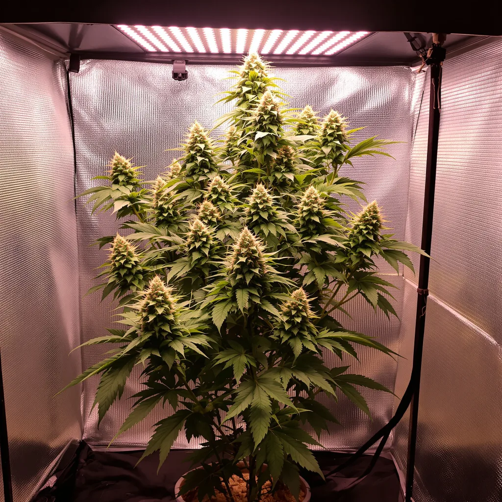 Planta de cannabis G.O.A.T Mixpack en fase de floración — 120-180 cm feminizada