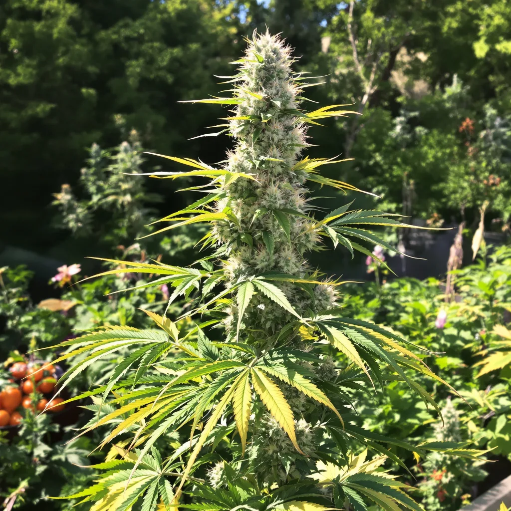 G.O.A.T Mixpack 45% indica / 55% sativa — flor con tricomas visibles