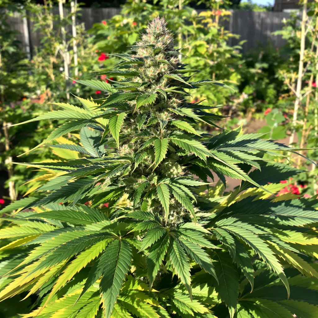 G13 85% indica / 15% sativa — flor con tricomas visibles
